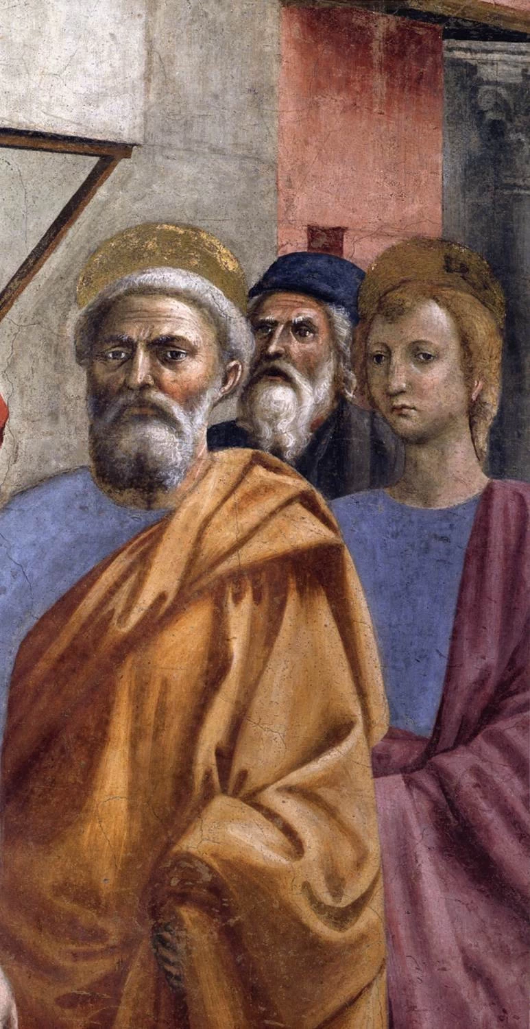 Cappella Brancacci - San Pietro che guarisce i malati con la sua ombra, Santa Maria del Carmine, Firenze, dettaglio